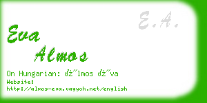 eva almos business card